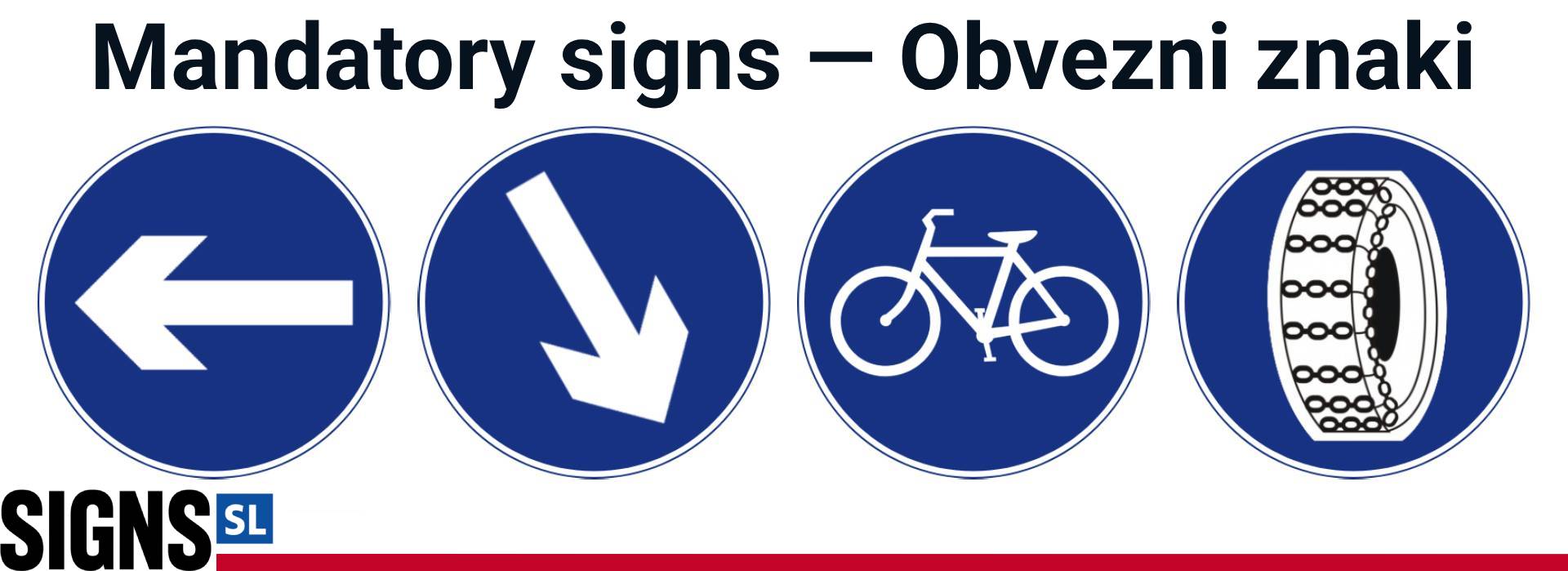 Obvezni znaki